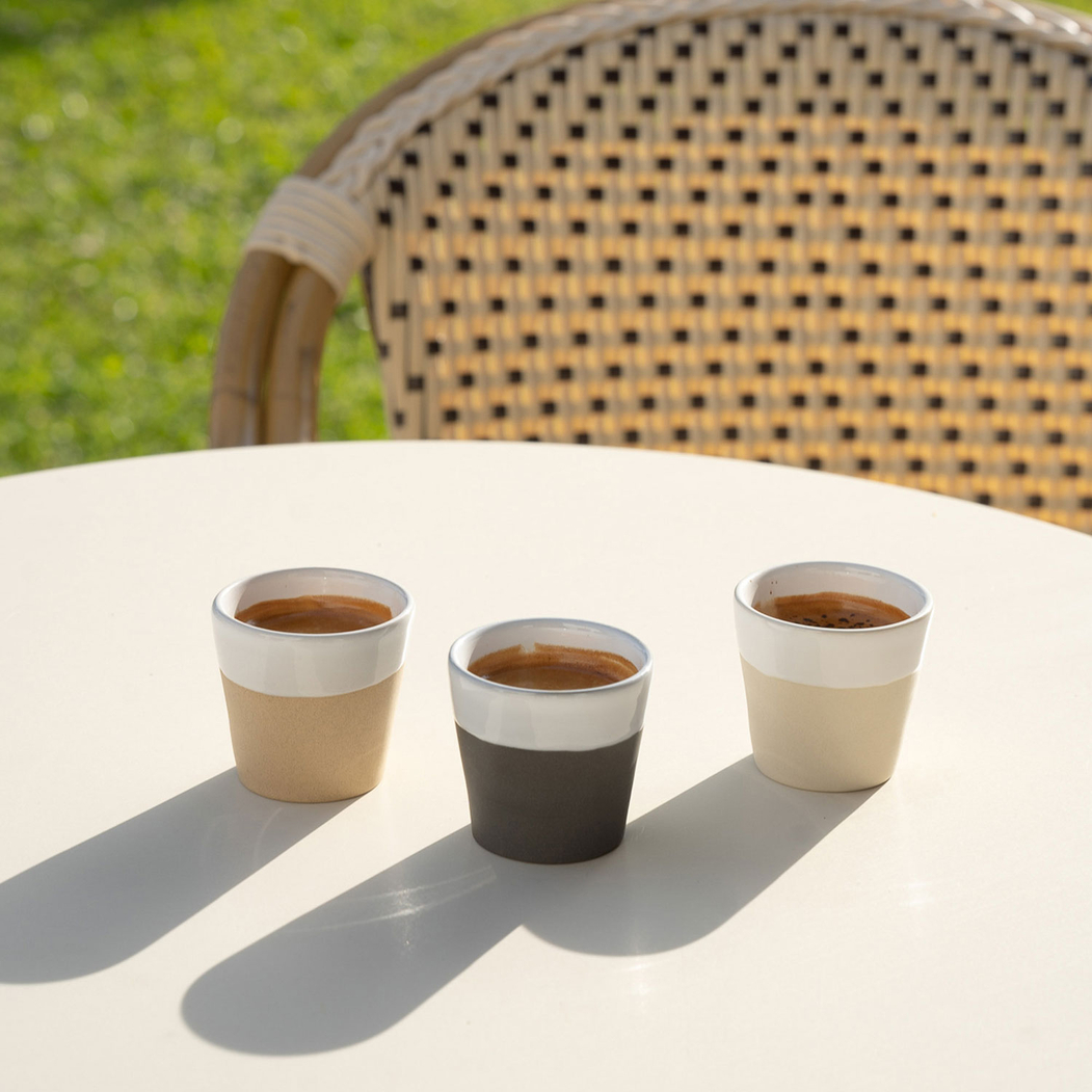 Grespresso Nature Espresso Cup 6.5 x 5.8 cm, 70 ml, recycled stoneware with handcrafted finish - Costa Nova - 5606739971311
