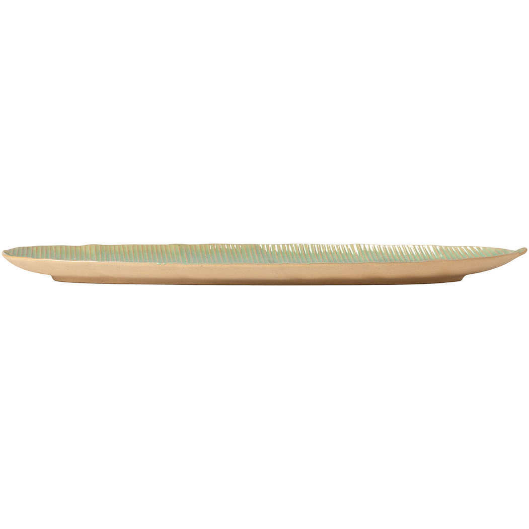 Marrakesh Banana Leaf platter 52.7 x 16 cm Eucalyptus Green - Costa Nova - 5606739971960