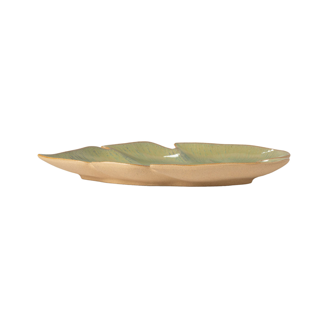 Marrakesh Monstera Leaf Platter 26.6 x 19.7 cm Eucalyptus Green - Costa Nova - 5606739971953