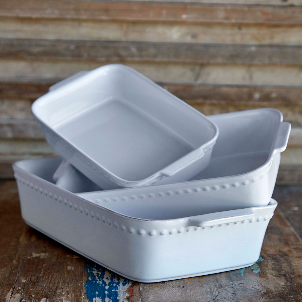 Pearl Large Rectangular Baker 38 x 24 cm, fine stoneware with handcrafted finish - Costa Nova - 5606739951016