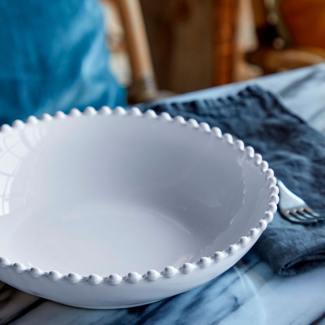 Pearl Pasta Bowl 23 cm, fine stoneware with handcrafted finish - Costa Nova - 5606739911997