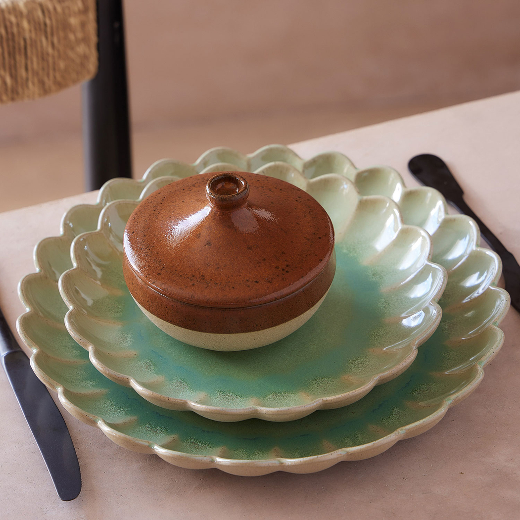 Marrakesh Green Dessert Plate 22 cm, Vitrified stoneware - Costa Nova - 5606739971939