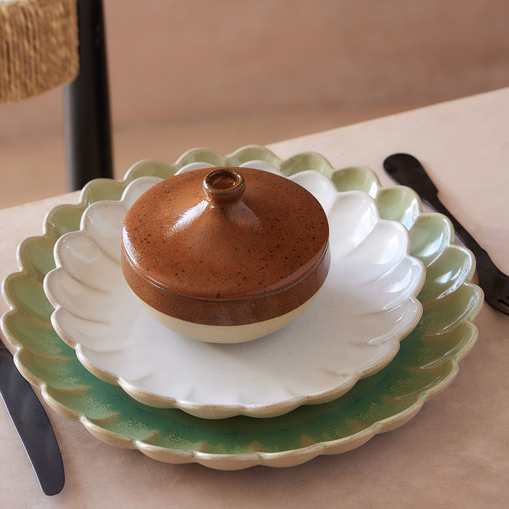 Marrakesh White Dessert Plate 22 cm, Vitrified stoneware - Costa Nova - 5606739972042