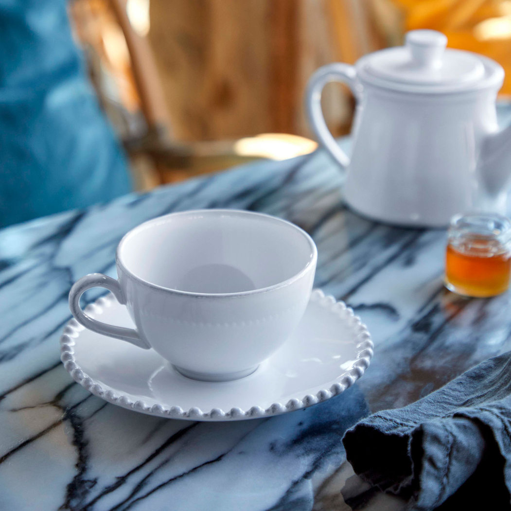 Chávena e pires chá Pearl 250ml