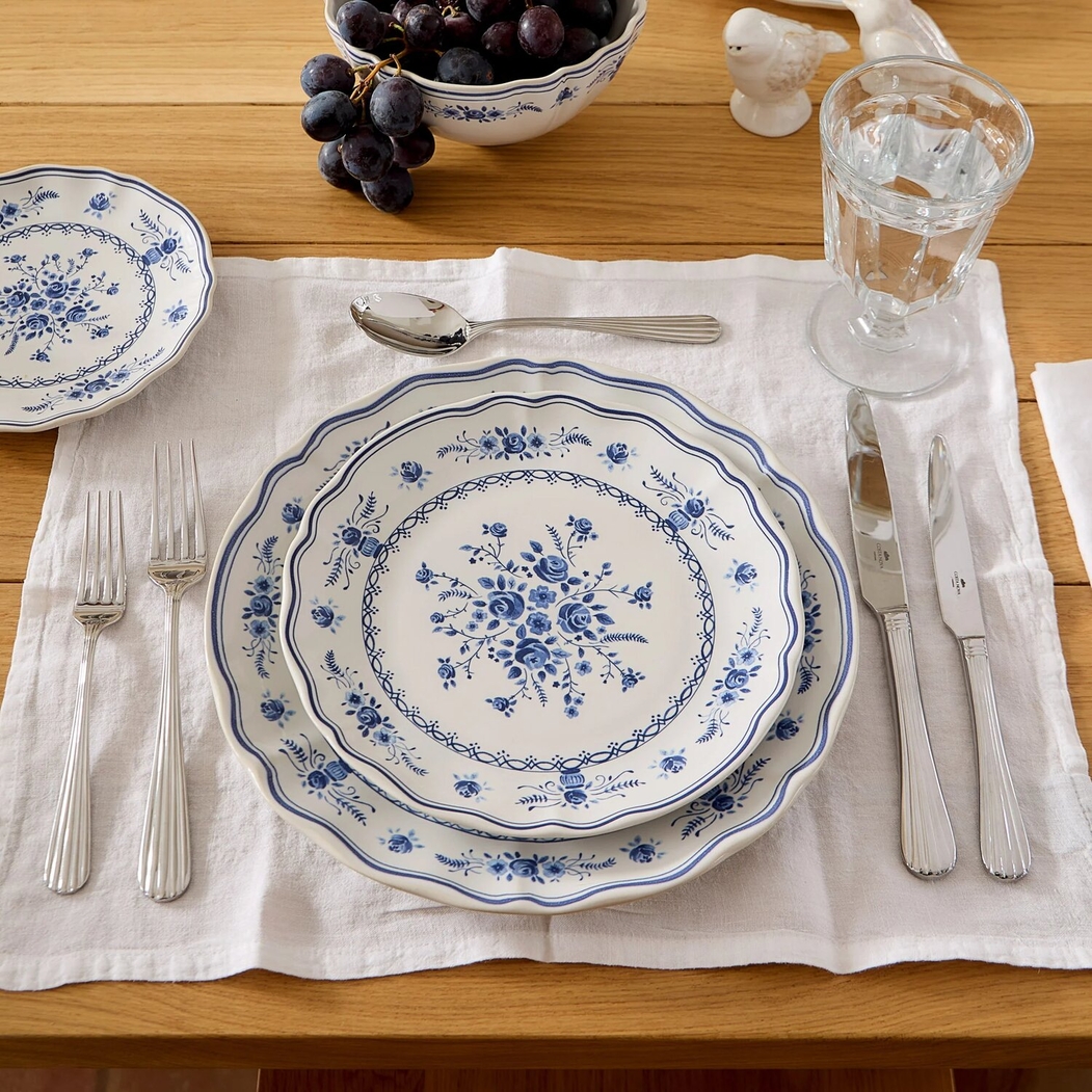 Vila Salad/Dessert Plate 21 cm White-Blue Costa Nova - Costa Nova - 5606739980382