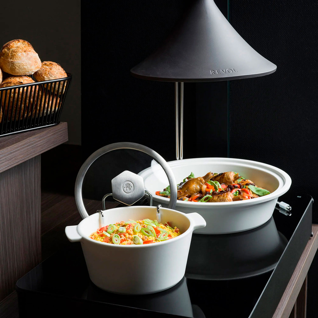 Revolution 2 White Casserole 26cm, vitrified Porcelain - Revol - 3198246498570