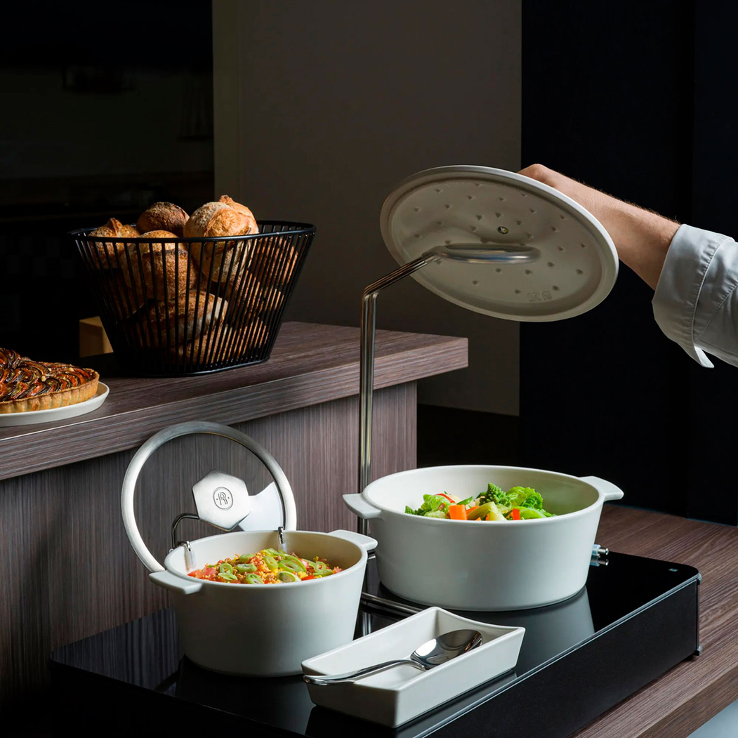 Revolution 2 White Shallow Casserole, 28cm, vitrified Porcelain - Revol - 3198246499669