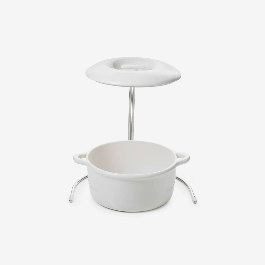Bombance Round White Cocotte 26cm, Vitrified Porcelain - Revol - 5602737098616