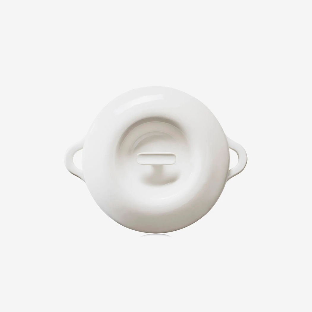 Bombance Round White Cocotte 26cm, Vitrified Porcelain - Revol - 5602737098616
