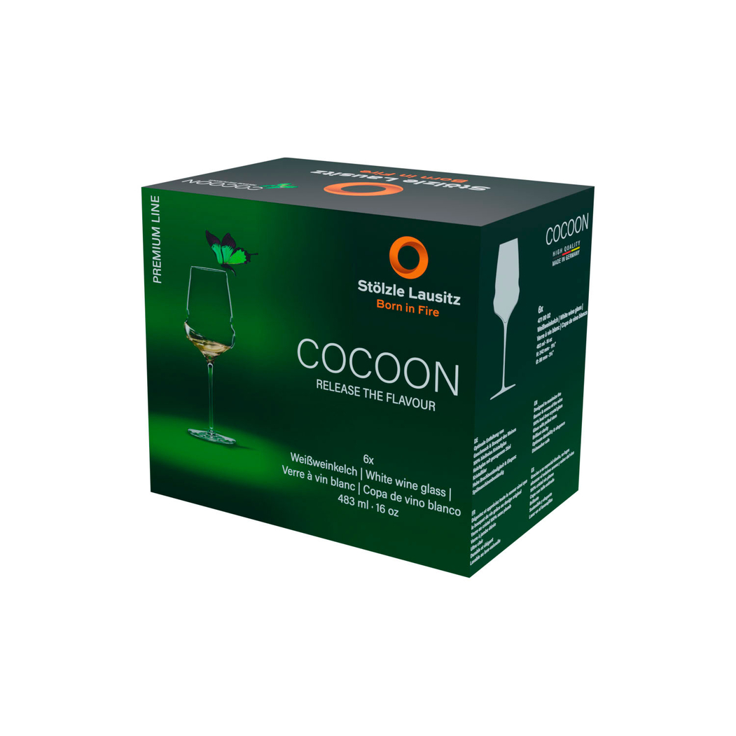 6 Copos Cocoon vinho branco 484ml - Stölzle Lausitz - 5602737104737