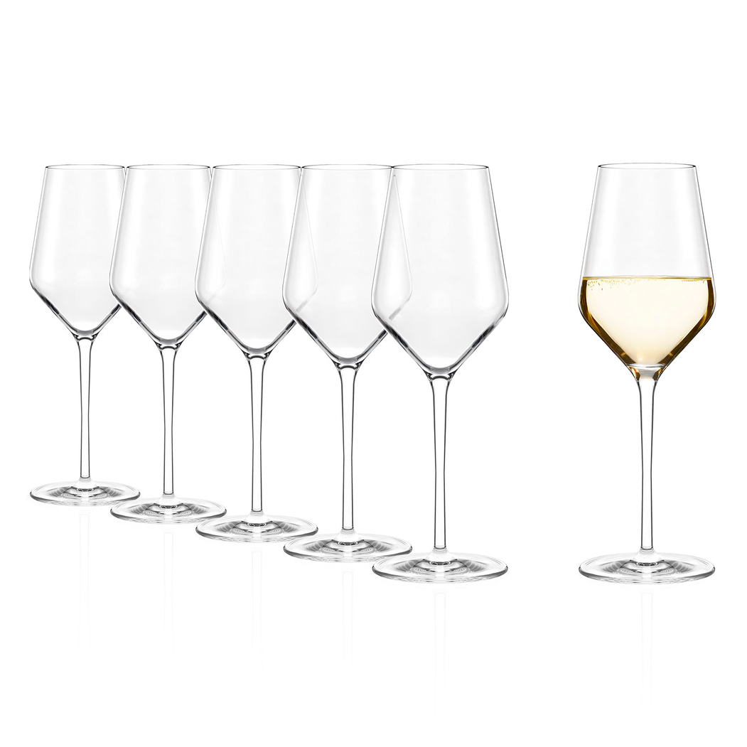 6 Quatrophil white wine Glasses 405ml - Stölzle Lausitz - 5602737106892