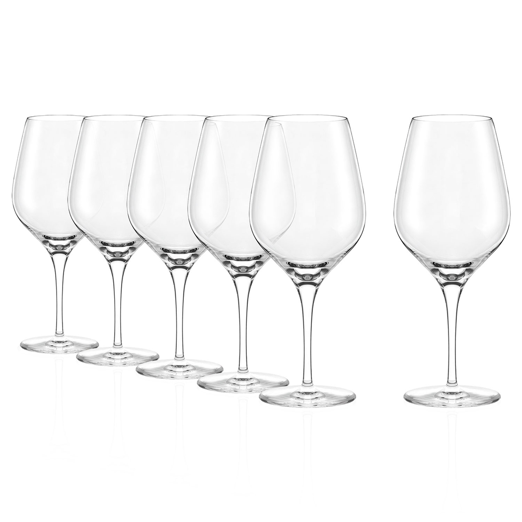 6 Exquisit Royal Bordeaux Wine Glasses 645ml, Fine Crystal for Rich Red Wines - Stölzle Lausitz - 5602737107455