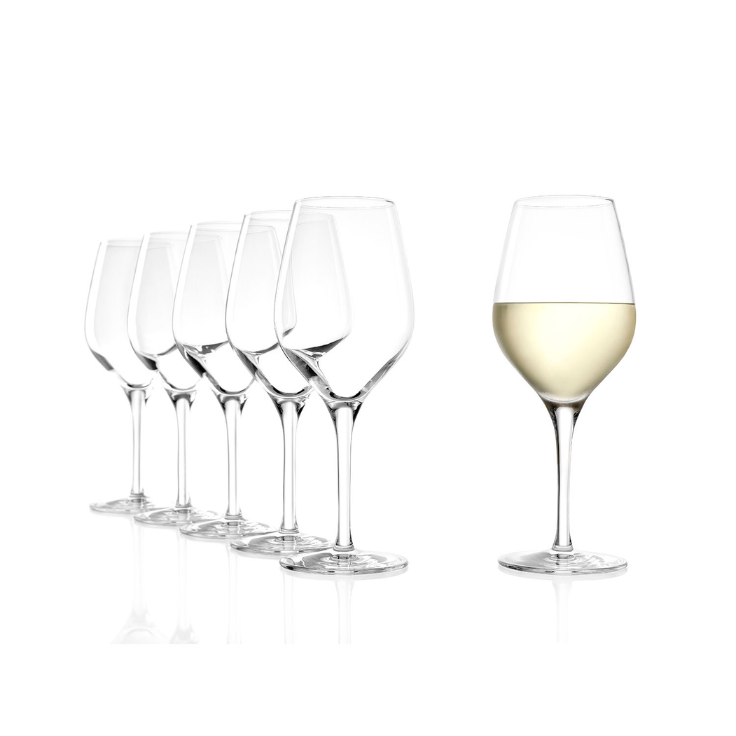 6 Exquisit White Wine Glasses 270ml - Stölzle Lausitz - 5602737107509
