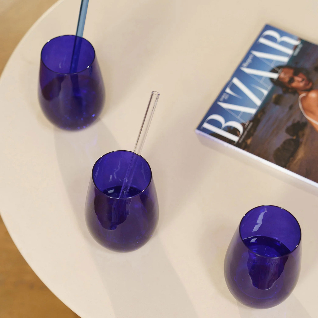 6 durable and practical cobalt blue Elements glasses 465 ml - Stölzle Lausitz - 5602737108582