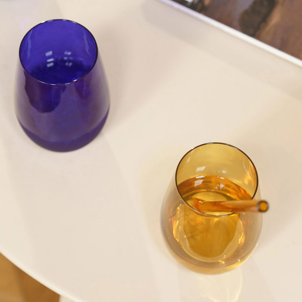 6 durable and practical cobalt blue Elements glasses 465 ml - Stölzle Lausitz - 5602737108582