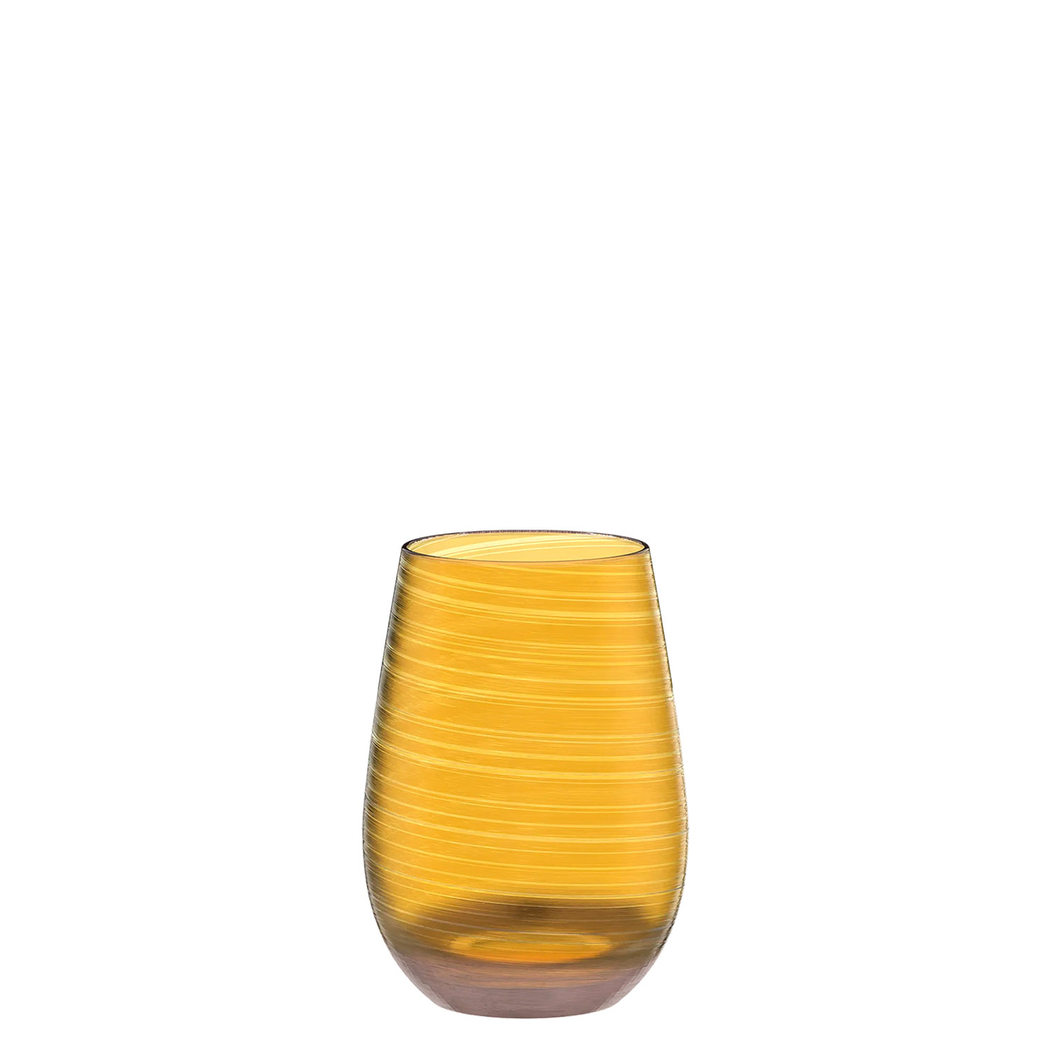 6 Amber Twister Tumbler Glasses 470 ml - Stölzle Lausitz - 5602737108810