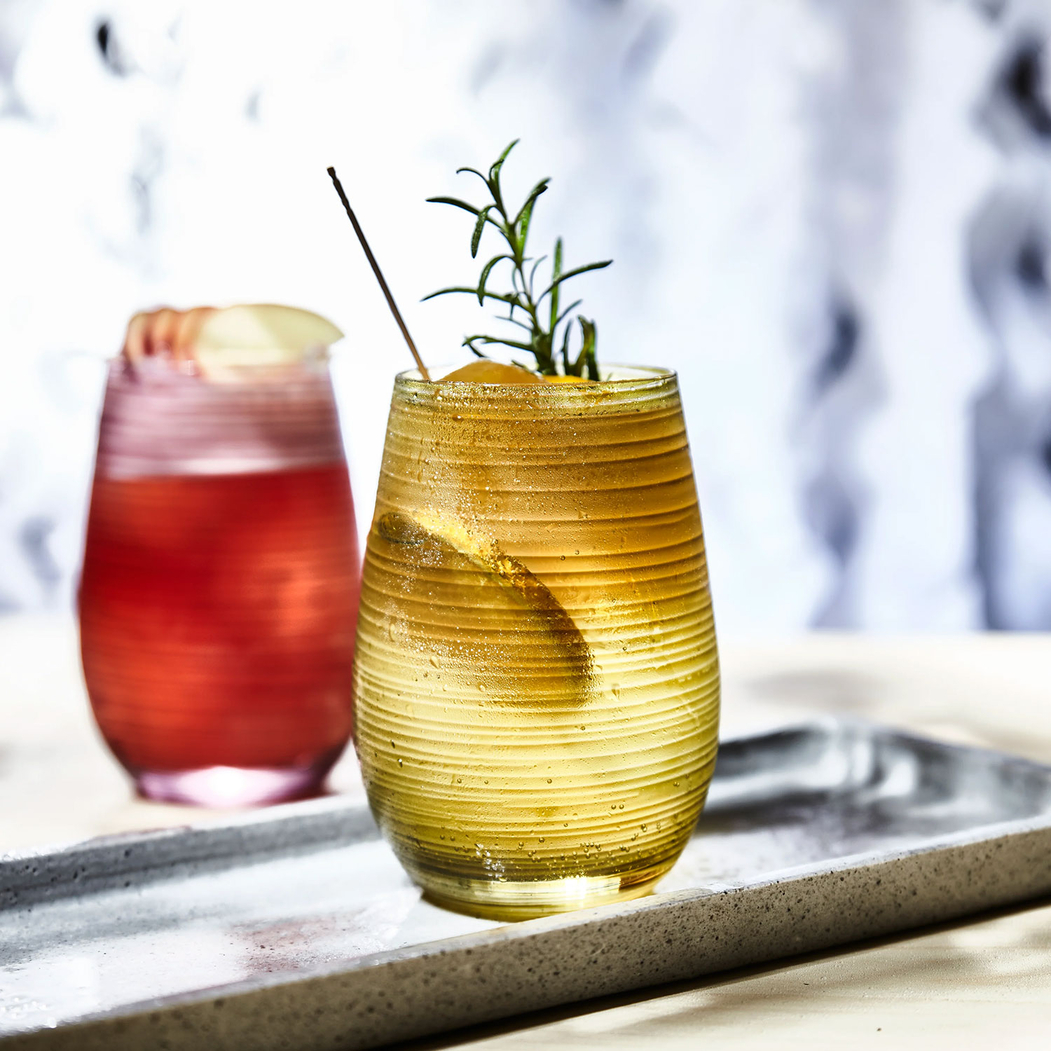 6 Amber Twister Tumbler Glasses 470 ml - Stölzle Lausitz - 5602737108810