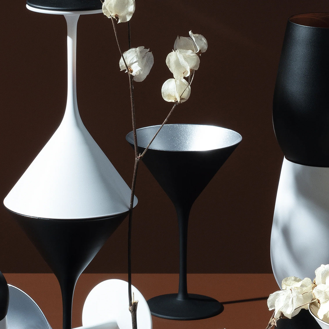 6 Cocktail Glasses Black/Bronze Elements 240 ml - Stölzle Lausitz - 5602737108896