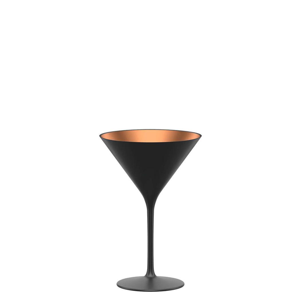 6 Cocktail Glasses Black/Bronze Elements 240 ml - Stölzle Lausitz - 5602737108896