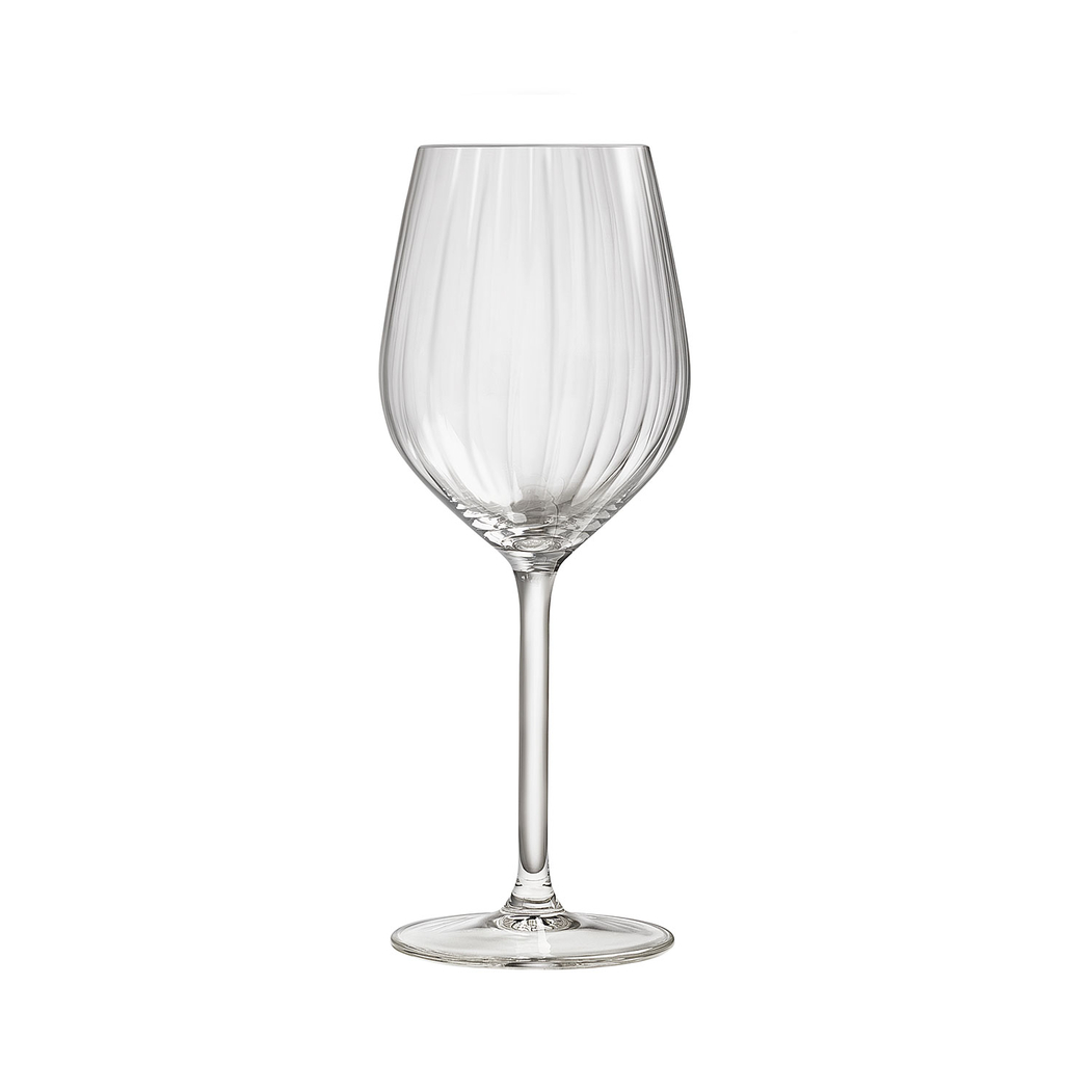4 Plissé white wine glass 380ml - Leerdam Crisal Glass - 8710964360301