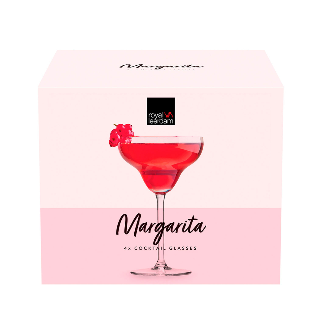 4 Margarita cocktail glasses 300ml - Leerdam Crisal Glass - 8710964681642