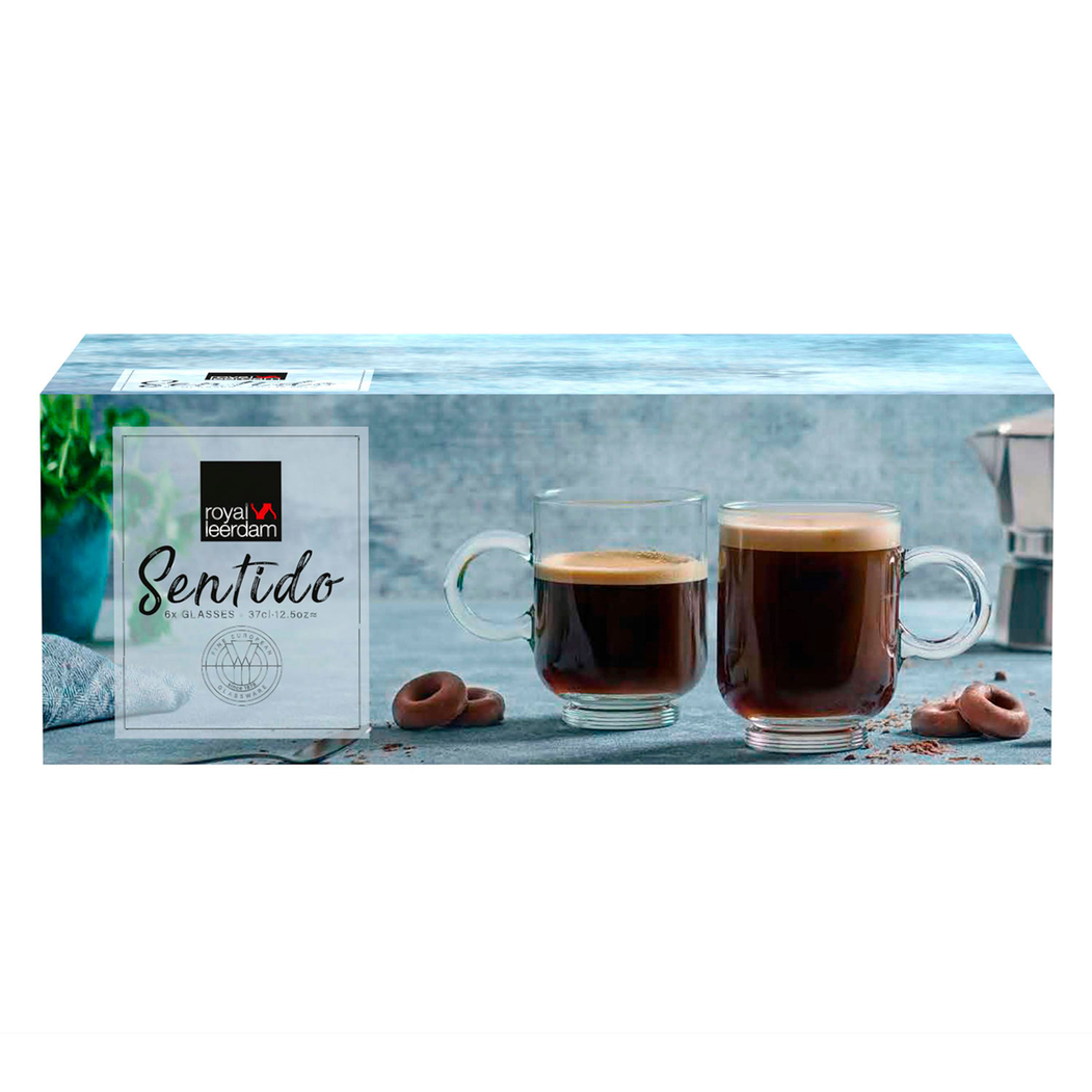 6 Canecas 370ml - Leerdam Crisal Glass - 8710964831108