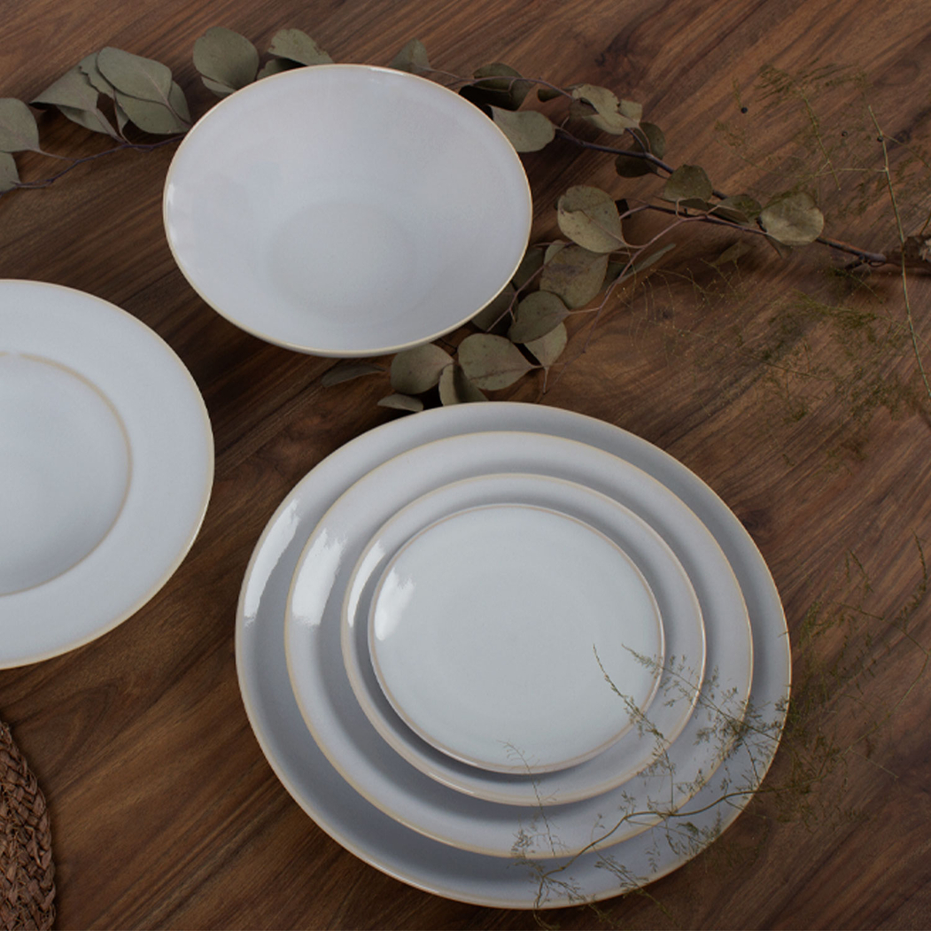 Pure Salad Bowl 24cm, reinforced Stoneware - Servotel - 5602737099538