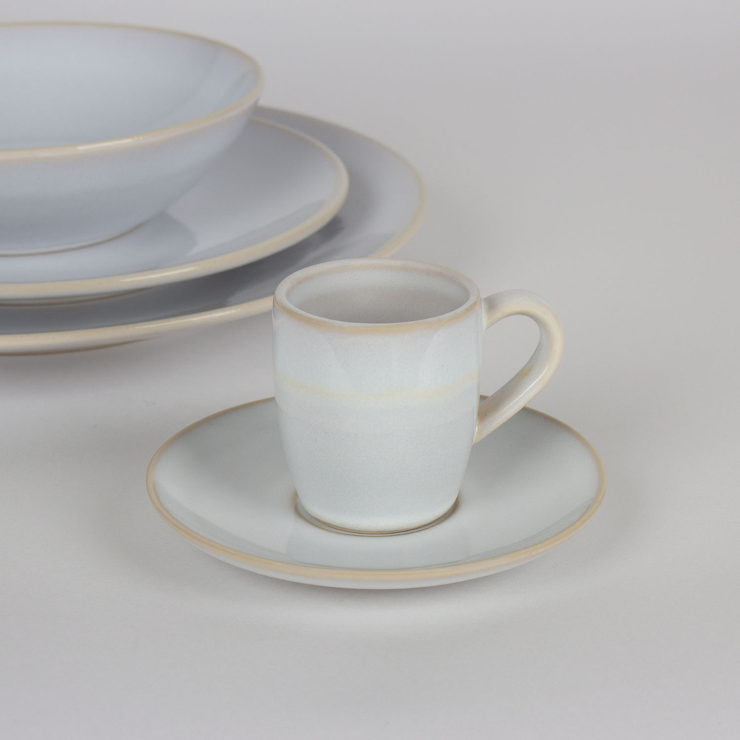 Pure Cup and Saucer 70ml, reinforced Stoneware - Servotel - 5602737099576
