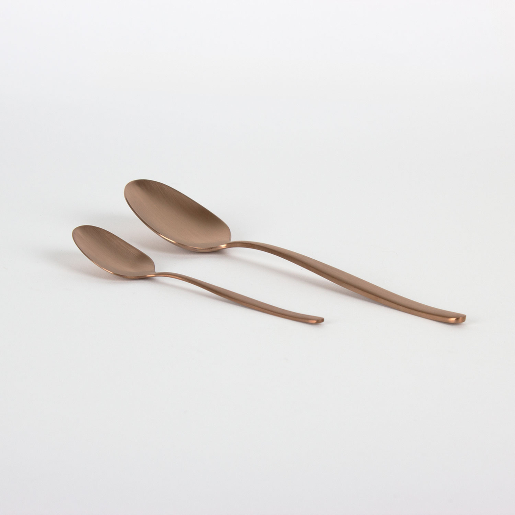 Bali Copper Dessert Spoon, Stainless Steel - Servotel - 5602737102023