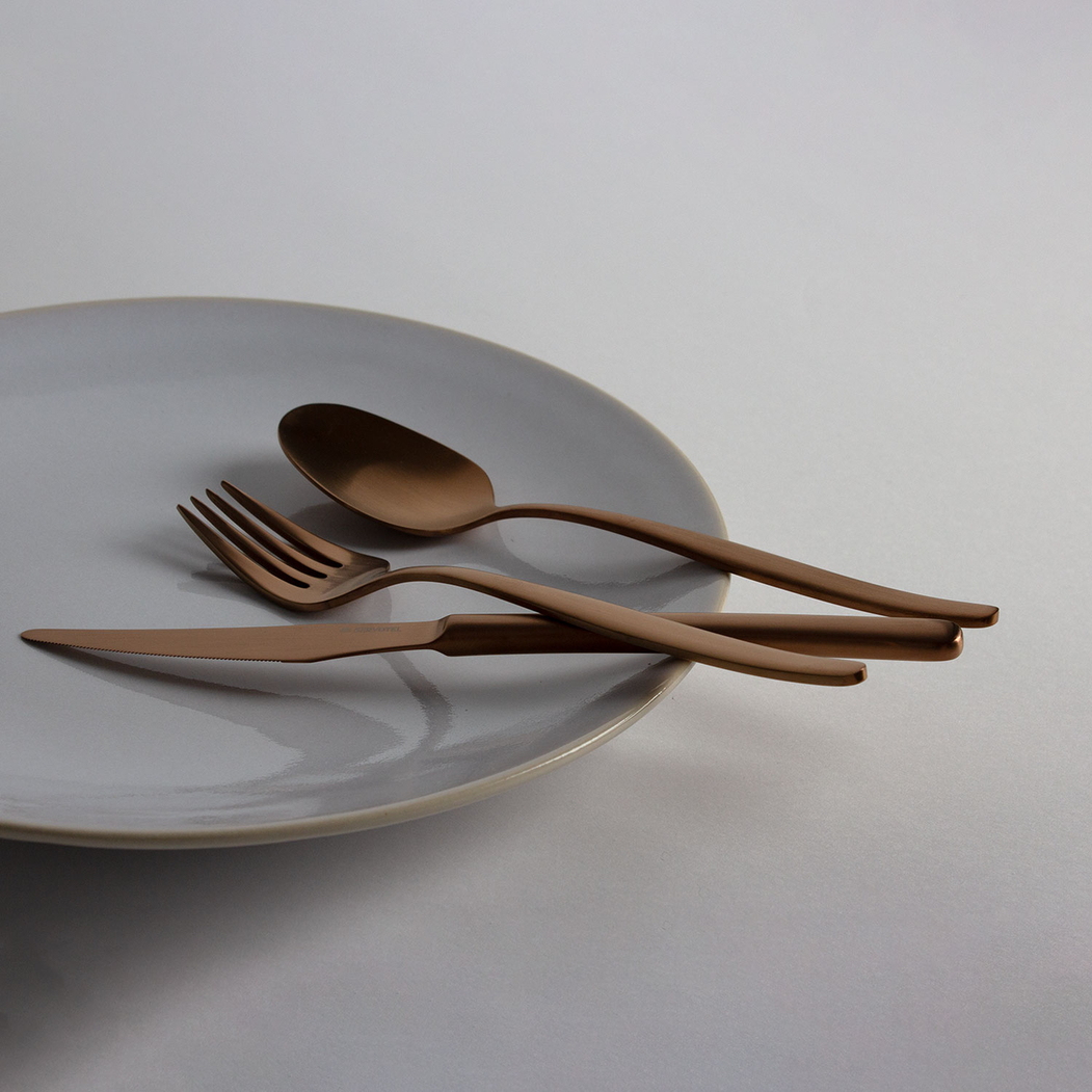 Bali copper, 84 Piece Cutlery Set, Stainless Steel - Servotel - 5602737108339