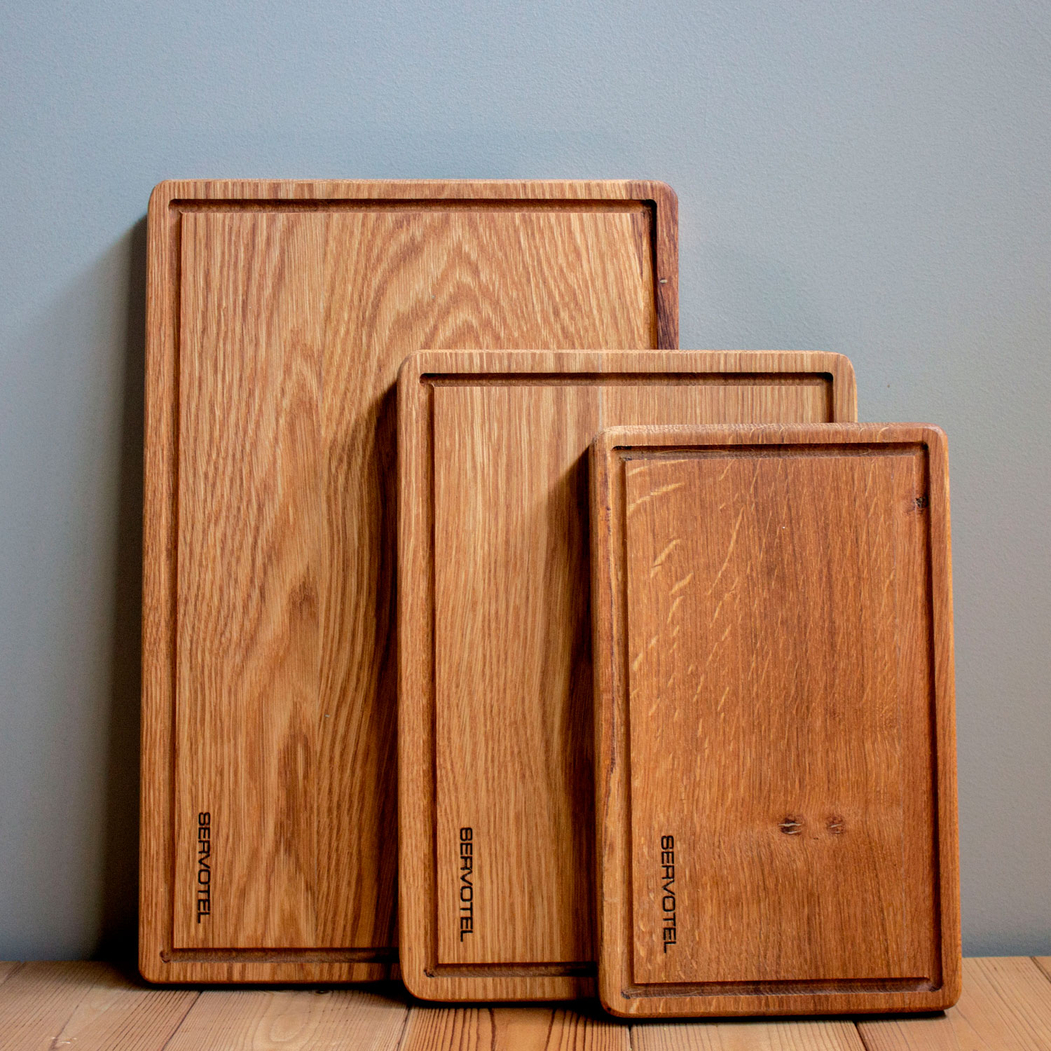 Oak cutting/serving board 31x19x3.5cm - Servotel - 5602737093659