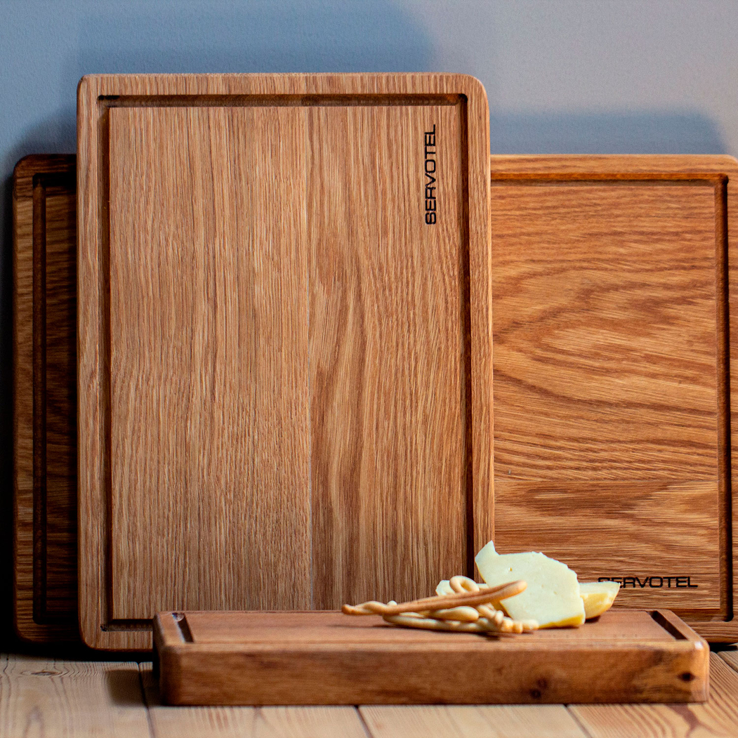 Oak cutting/serving board 45x30x3.5cm - Servotel - 5602737093673