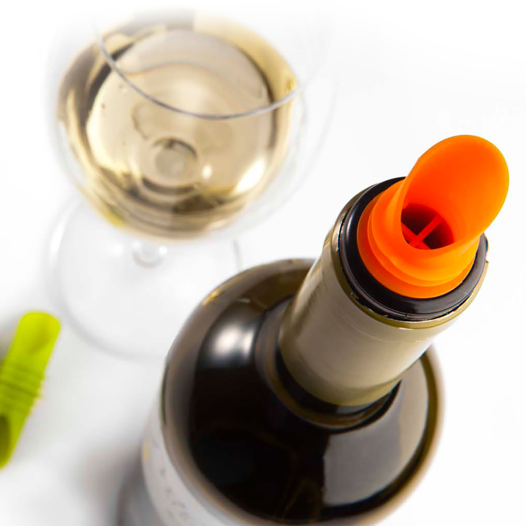 Wine Pourer & Stopper, Pack of 6 - Koala - 8436040963968