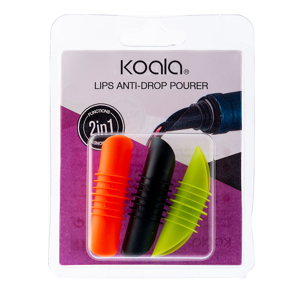 Wine Pourer & Stopper, 3 Color Pack - Koala - 8436040963951