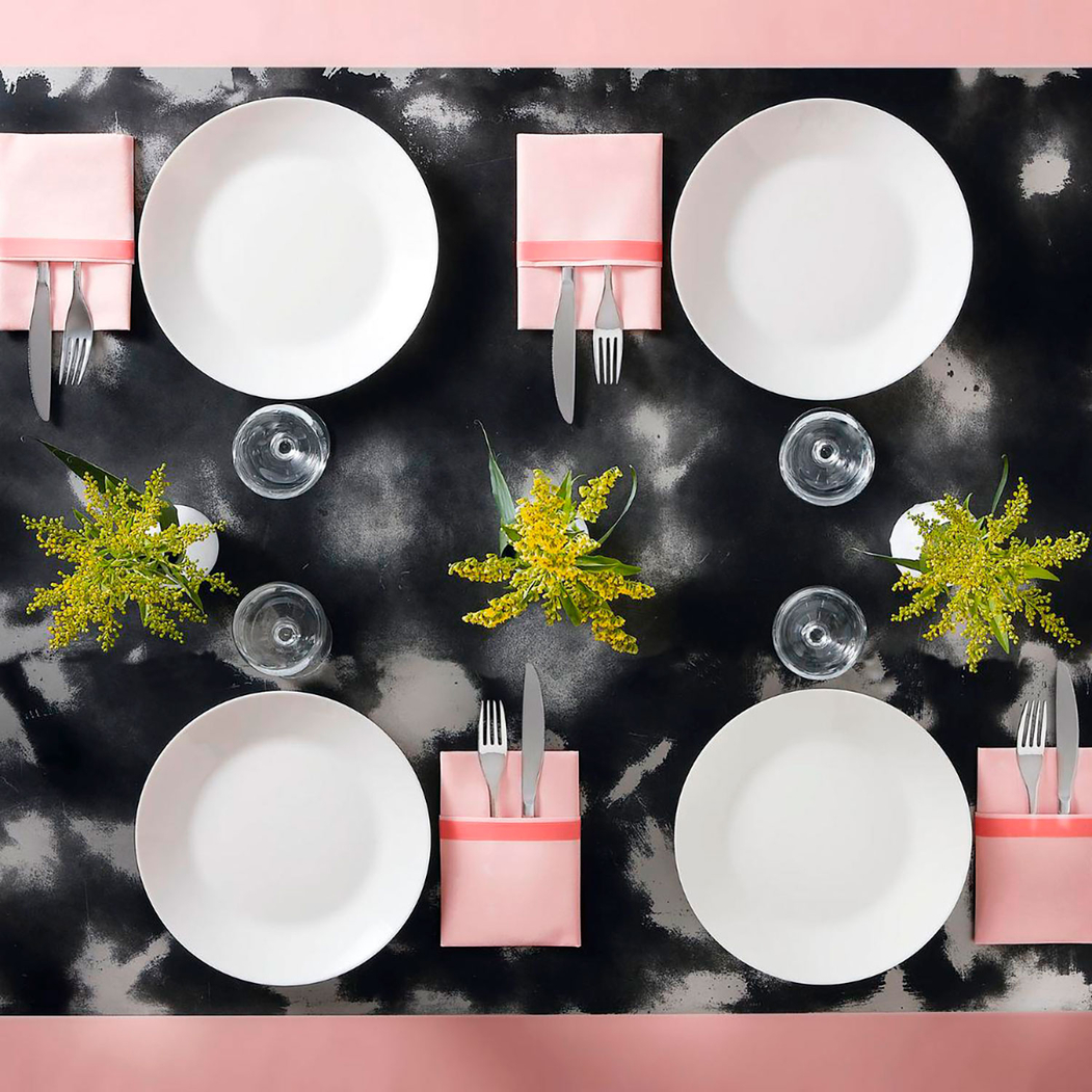 Conjunto pratos Zelie vidro branco 18 peças - 6 pessoas - Luminarc - 0883314524765