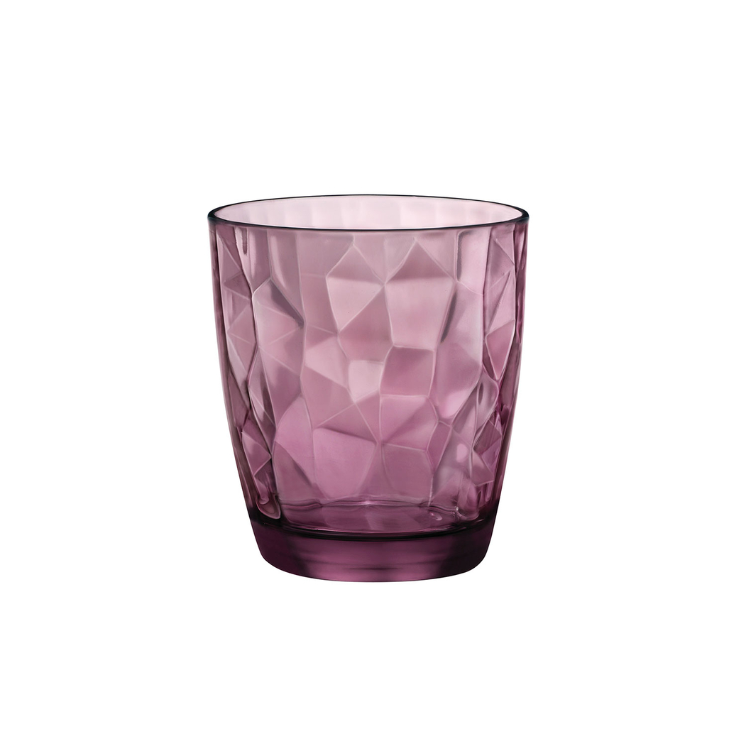 Set of 3 Diamond Purple Glasses 390 ml - Bormioli Rocco - 8004360065442