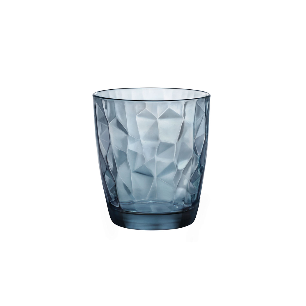 Set of 3 Diamond Blue Glasses 390 ml - Bormioli Rocco - 8004360065381